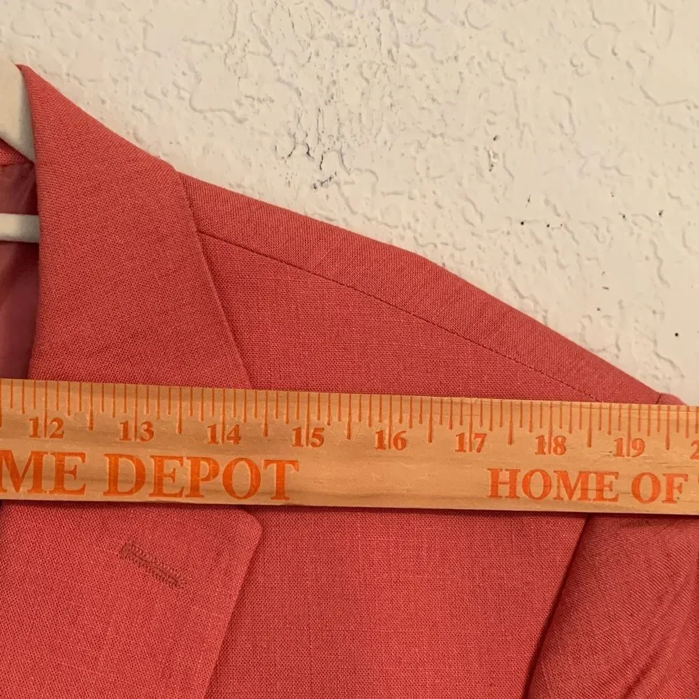 John Blair Men's Coral Blazer Linen Blend Size 42